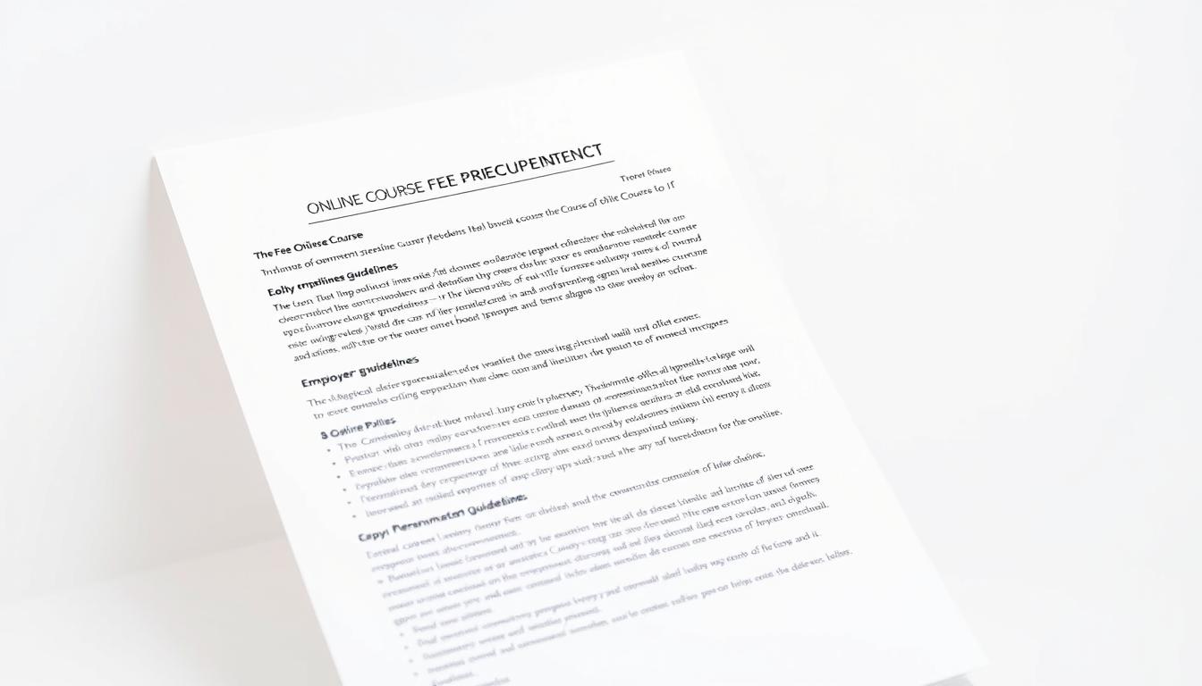 Online Course Fee Reimbursement Policy: Government & Employer Guidelines